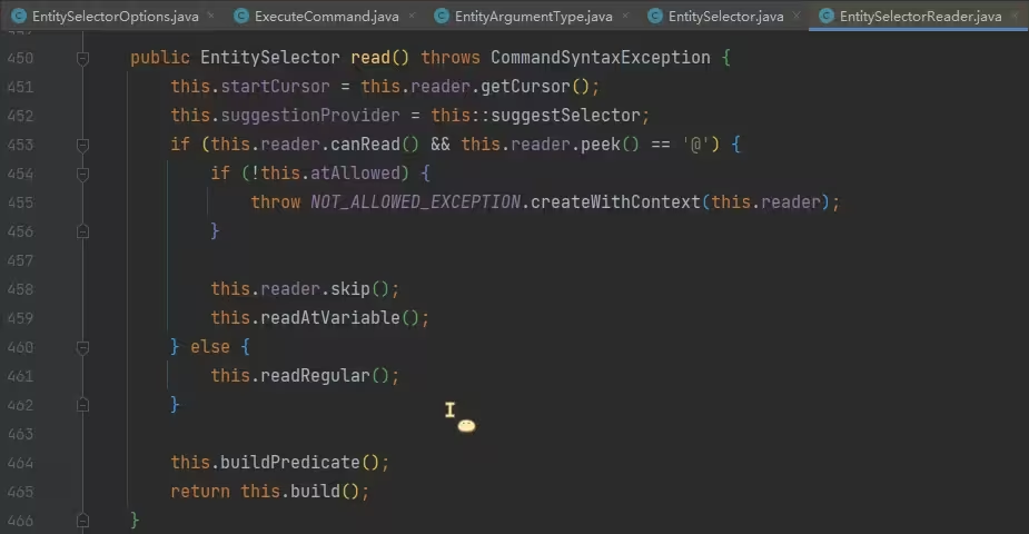 EntitySelectorReader#read